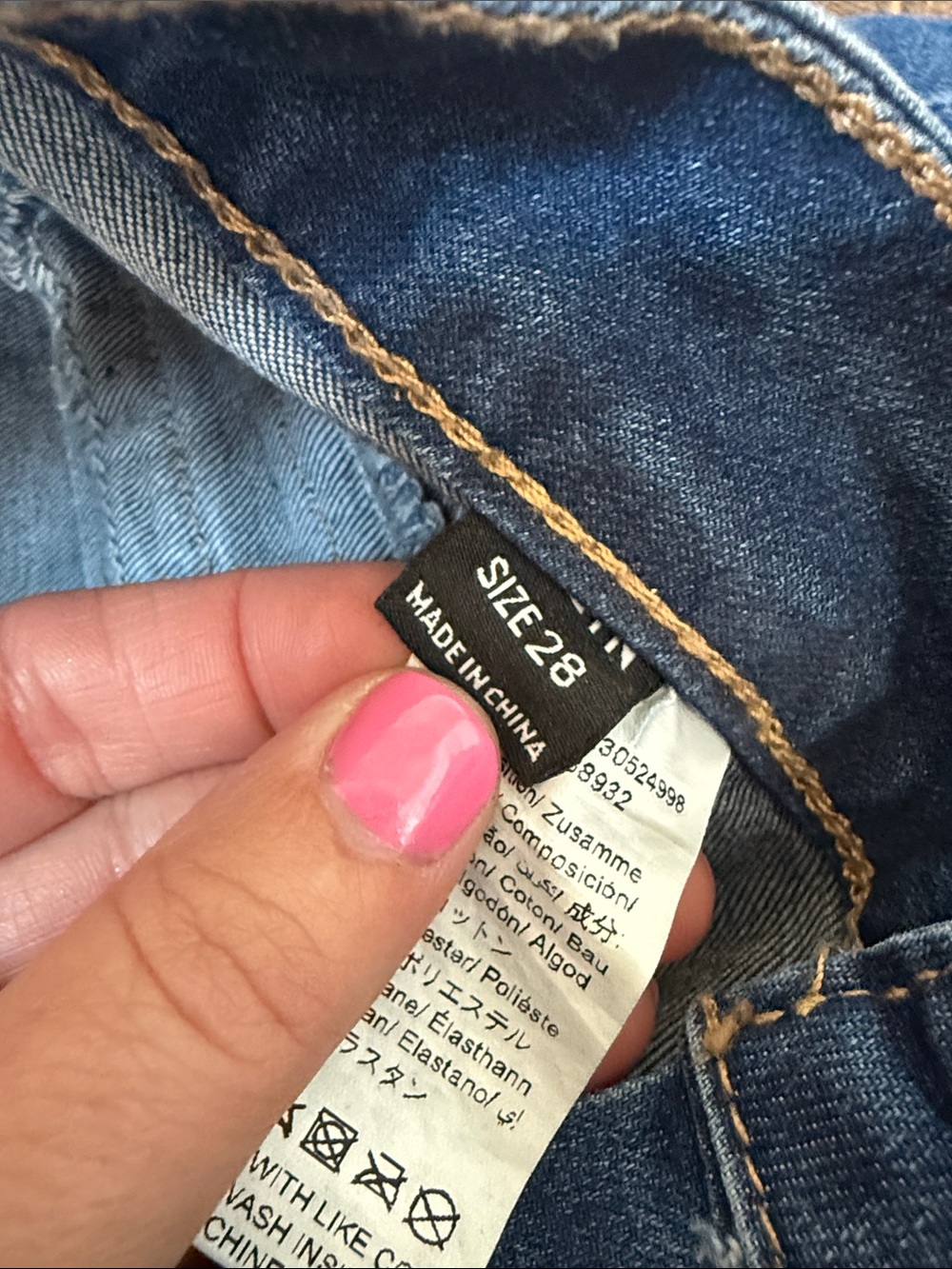 SHEIN Dark Blue Snap-Front Flare Jeans - Picture 2 of 4